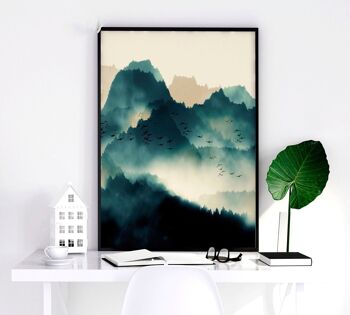 Grand art mural scandinave | lot de 3 impressions murales 4