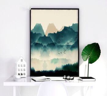 Grand art mural scandinave | lot de 3 impressions murales 5