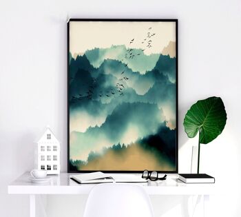 Grand art mural scandinave | lot de 3 impressions murales 6