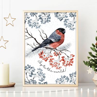 Living room Christmas wall decor | wall art print