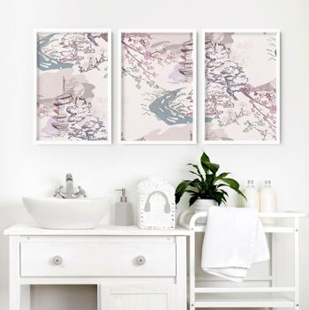 Art pour une salle de bain | lot de 3 impressions murales 33