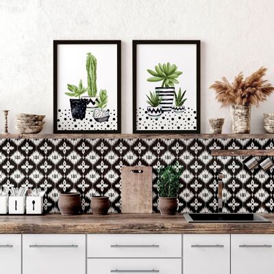 Kunst für die Küchenwand | Set mit 2 Wandkunstdrucken