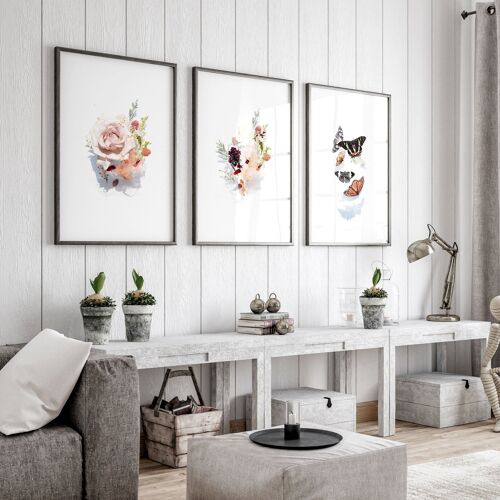 Art for the living room | set of 3 wall art prints