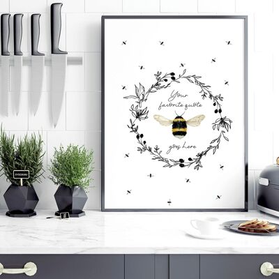 Art avec des abeilles | impression d'art mural