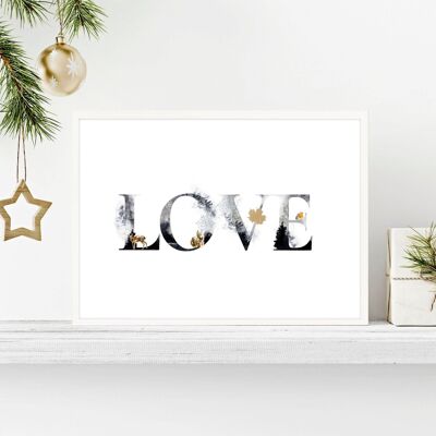 Liebeswandkunst für die Weihnachtsdekoration