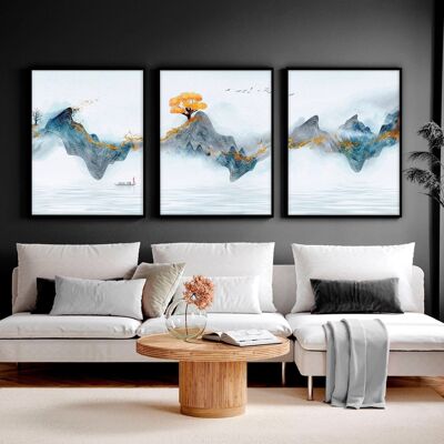 Stampe Asia Wall Art | set di 3 stampe artistiche da parete