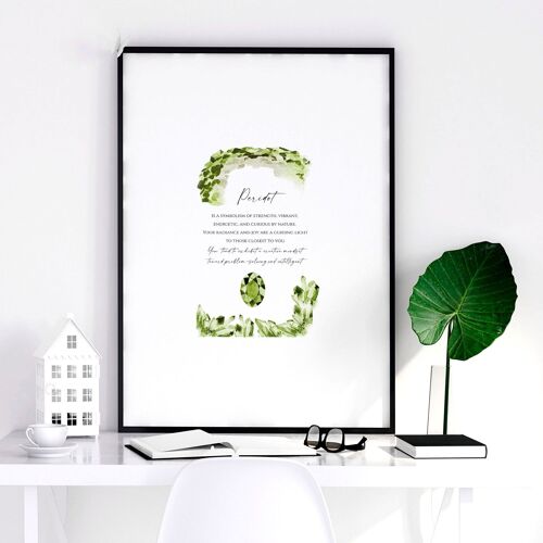 August Peridot Birthstone | wall art print