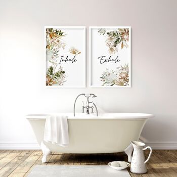 Art mural de salle de bain | lot de 2 tirages 4