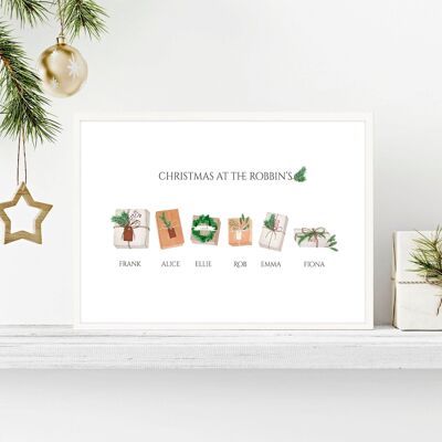Mom and dad Christmas gifts | Personalized wall art print