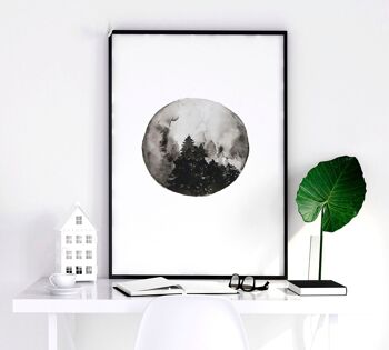 Art mural phases de lune | lot de 3 impressions murales 5