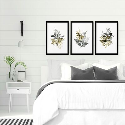 Bedroom wall prints | set of 3 wall art prints