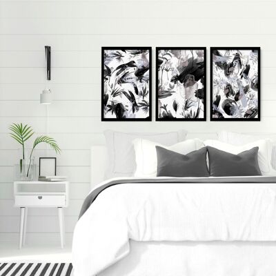 Bohemian maximalist decor for Bedroom | set of 3 wall art prints