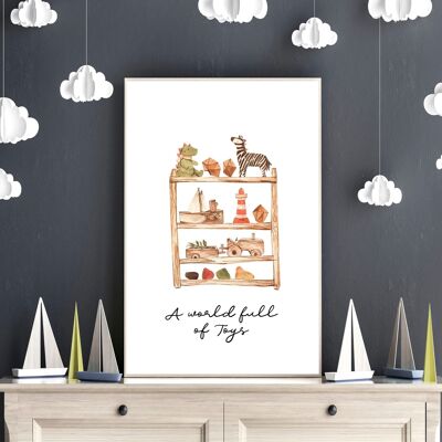 Bohemian nursery decor | wall art print