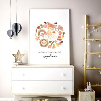 Boho nursery wall art | wall art print