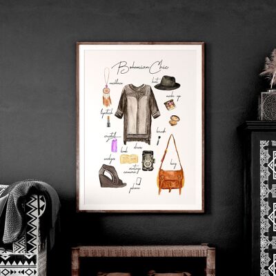 Boho style home decoration | Fashion Wall Art Print