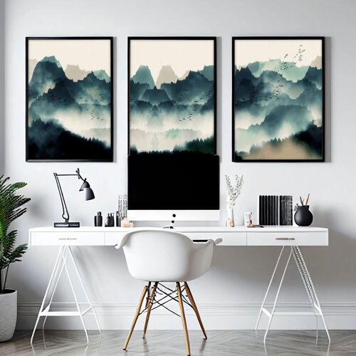 Buy wholesale Office decor for men | set of 3 wall art prints