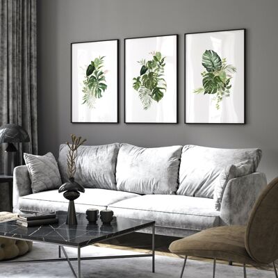 Botanical prints | set of 3 wall art prints