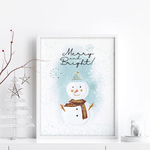 Christmas decor drawing | wall art print