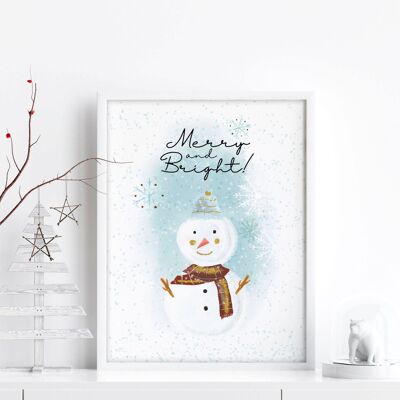 Disegno di decorazioni natalizie | stampa artistica da parete