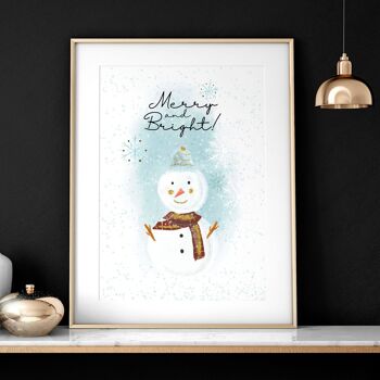 Dessin décor de Noël | impression d'art mural 3