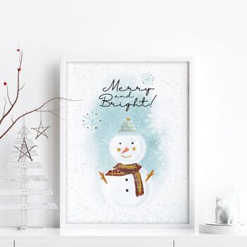 Dessin décor de Noël | impression d'art mural 22