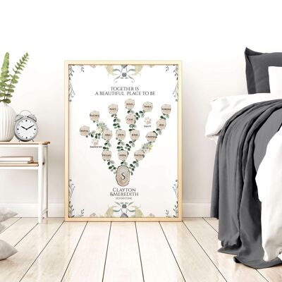 Personalised Family tree on the wall | wall art print