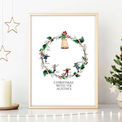 Regali di Natale personalizzati per la famiglia | stampa artistica da parete