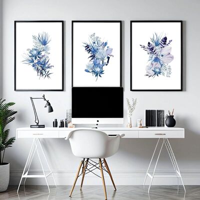 Bilder fürs Homeoffice | Set mit 3 Wandkunstdrucken