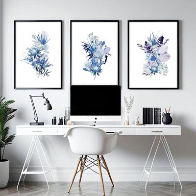 Immagini per l'home office | set di 3 stampe artistiche da parete