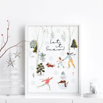 Décoration de Noël d'intérieur | impression d'art mural 3