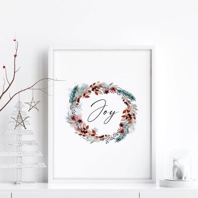 Weihnachtsdeko-Freude | Wandkunstdruck