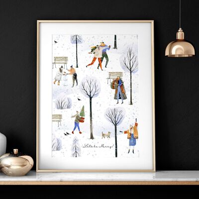 Christmas decorations in the uk | wall art print