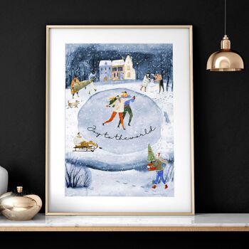 Décorations murales de Noël pour intérieur | impression d'art mural 3