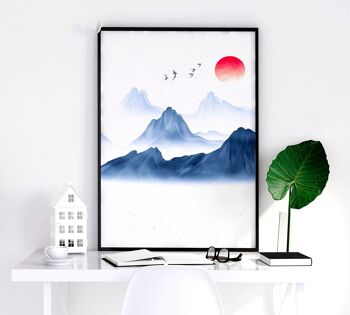 Art mural japonais contemporain | lot de 3 impressions murales 49