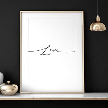 Imprimez l'art de mot d'amour | lot de 3 impressions murales pour chambre à coucher 10