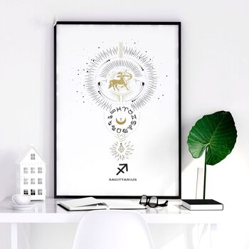 Impression d'art mural Sagittaire | Signes de l'horoscope du zodiaque 5