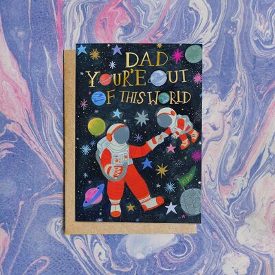 Papa, du bist nicht von dieser Welt – Vatertagsgrußkarte