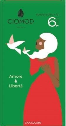 Tavoletta di cioccolato di Modica IGP con sale e limone.