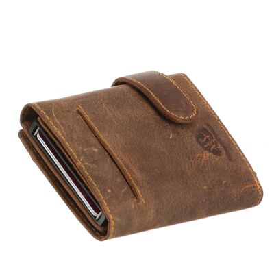Cremallera deslizante para tarjeta RFID original vintage marrón 1687-25