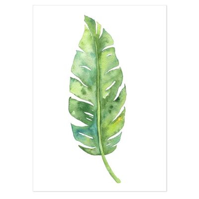 Botanical Watercolour Leaf Art Print 50x70cm