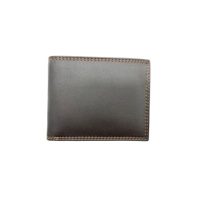 SMALL BROWN SMOOTH LEATHER WALLET