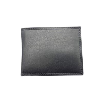 PORTE CARTE ET MONNAIE CUIR LISSE NOIR