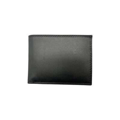 BLACK SMOOTH LEATHER WALLET