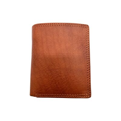CAMEL COWHIDE LEATHER WALLET