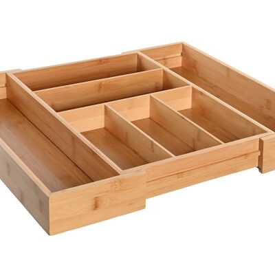 BAMBOO CUTLERY TRAY 33X45.5X6.4 56CM EXTENDABLE PC204878