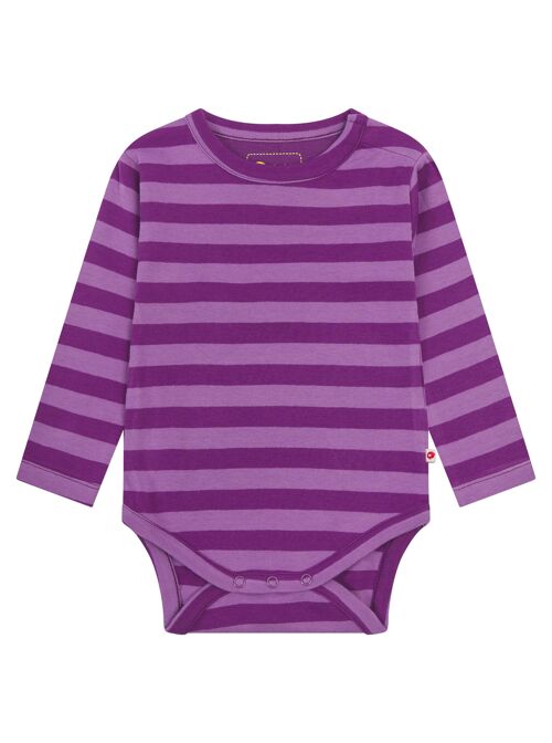 Long Sleeved Bodysuit - Purple Stripe