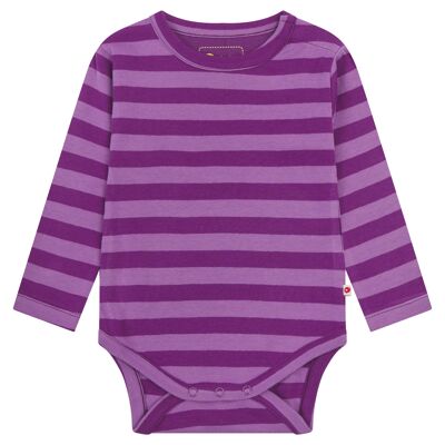 Long Sleeved Bodysuit - Purple Stripe