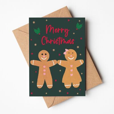 Cartolina di Natale di pan di zenzero