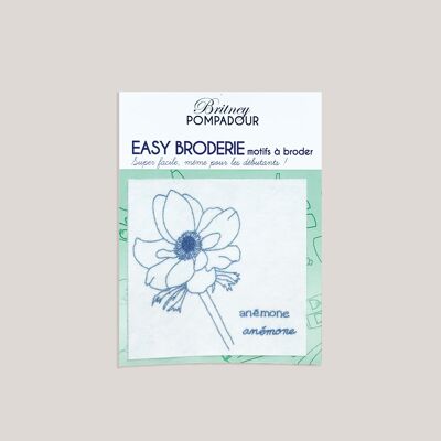 Motif EASY BRODERIE -  Anémone - Britney POMPADOUR