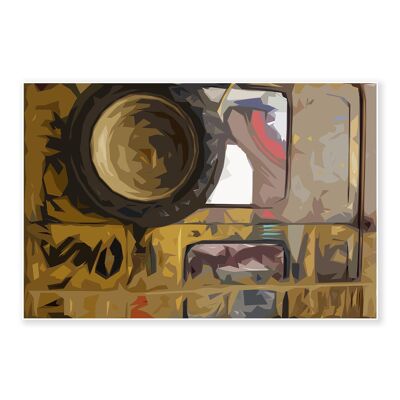 Brushed Abstract Van Art  50x70cm